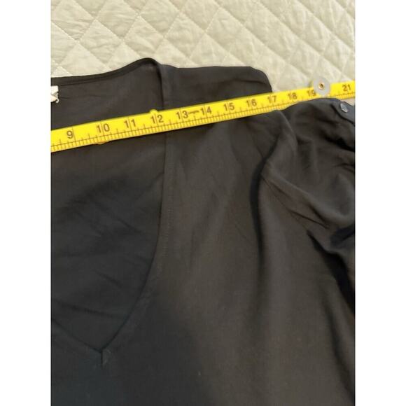 NWT Avenue Women Val Dress Short Button Tab Flutter Sleeve Size 22/24 Black - Picture 14 of 16